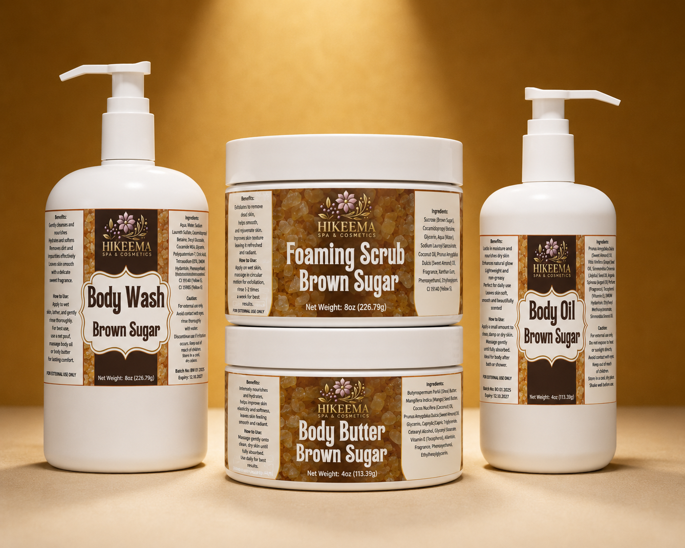 4pc Brown Sugar Vanilla