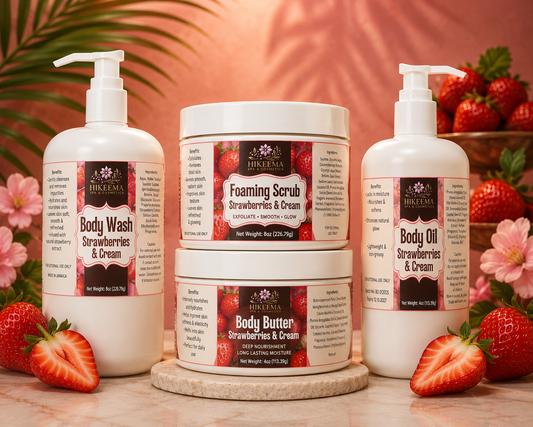 4pc Strawberries and Cream skincare set